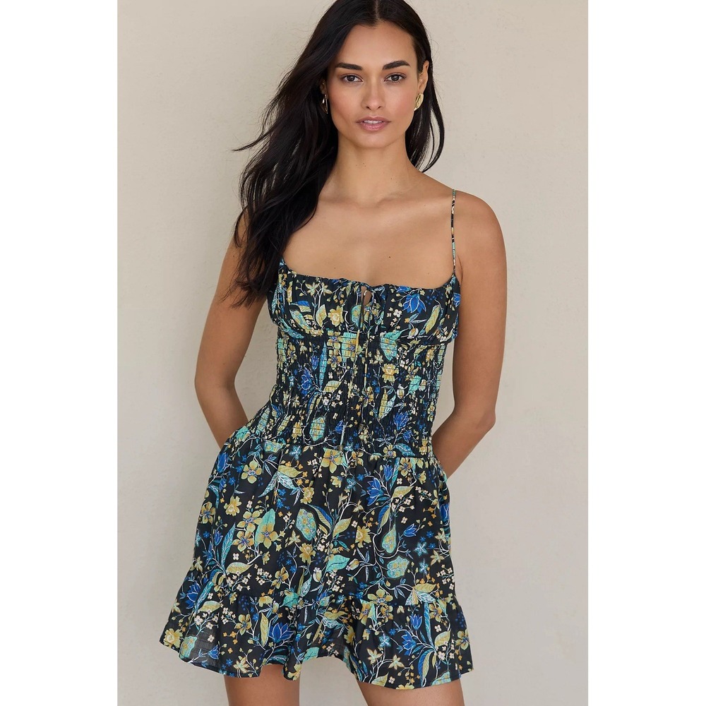 NWT Anthropologie The Josephine Smocked Drop-Waist Dress Mini‎ Edition MEDIUM